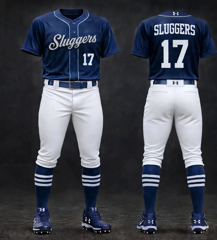 Concept rendering of the navy Sluggers jersey with white pants